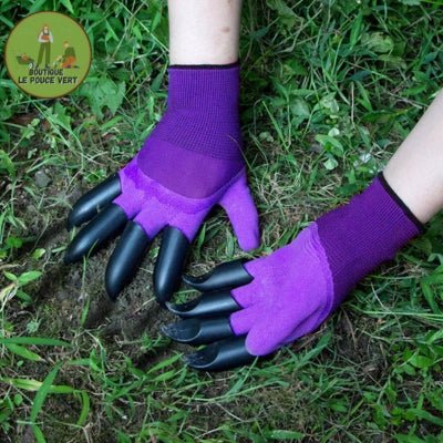 Gants de jardinage avec griffes en plastique - OuistiPrix